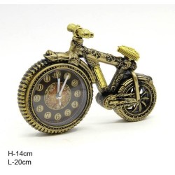 140169 - Часы настольные"Велосипед" H-14см, L-20см, материал: пластик, стекло, металл.